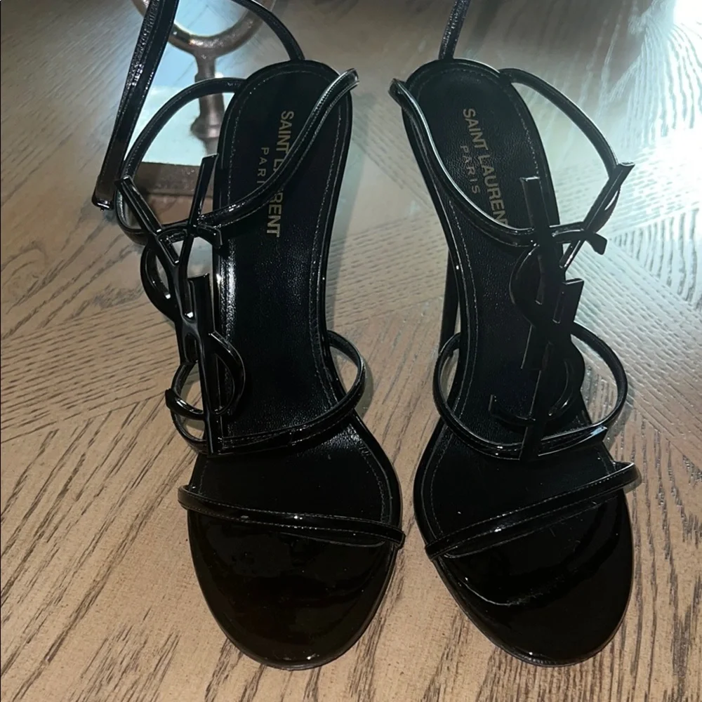 Saint Laurent Black Women's Sandals - Picture 1 of 7